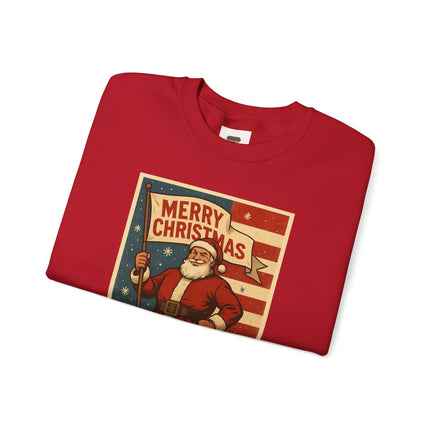 Merry Christmas Revival Sweatshirt | Say It Like You Mean It | Patriotic Holiday Crewneck by Trend Store Stop