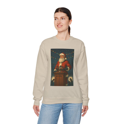 North Pole Press Conference Santa Sweatshirt | Funny Vintage Christmas Crewneck by Trend Store Stop