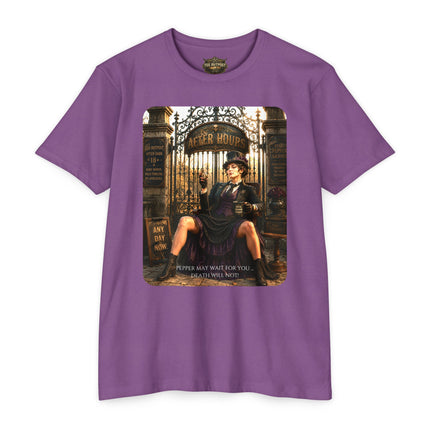 Pepper May Wait For You. Death Will Not. | Dark Humor Unisex Graphic T-Shirt