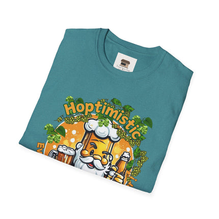 Hoptimistic Unisex Soft-Style T-Shirt – "Everything is Better with Beer" Quote