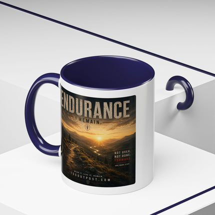 I Remain Warrior Accent Coffee Mug – Endurance Collection | Inspirational Ceramic Mug (11oz & 15oz) | Accent Coffee Mug