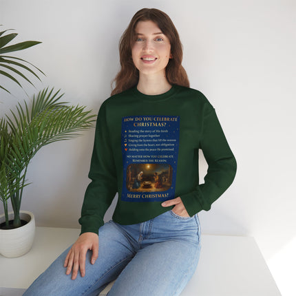 Remembering the Reason – Nativity Christmas Sweatshirt