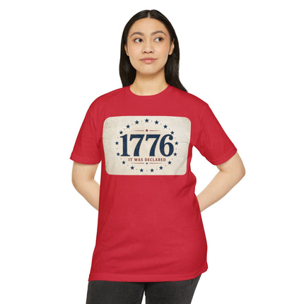 1776 – It Was Declared. Patriotic July 4th Shirt - Unisex CVC Jersey T-shirt