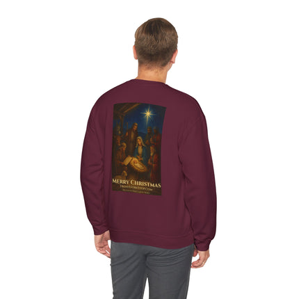 Military Nativity Sweatshirt – When Protection Honors Faith – Psalm 91:11 – Religious Path & Harper Collection
