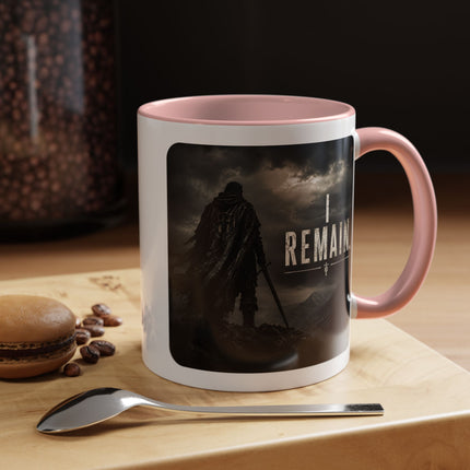 I Remain Warrior Accent Coffee Mug – Endurance Collection | Inspirational Ceramic Mug (11oz & 15oz) | Accent Coffee Mug