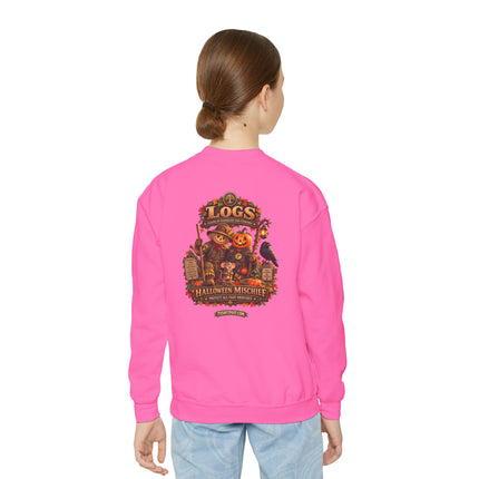 LOGS Halloween Mischief Youth Crewneck Sweatshirt | League of Guardians and Stewards