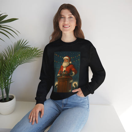 North Pole Press Conference Santa Sweatshirt | Funny Vintage Christmas Crewneck by Trend Store Stop