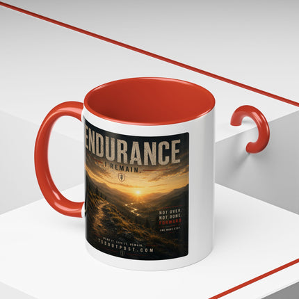 I Remain Warrior Accent Coffee Mug – Endurance Collection | Inspirational Ceramic Mug (11oz & 15oz) | Accent Coffee Mug