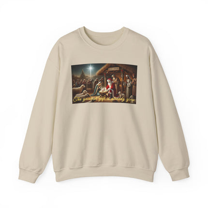 The Greatest Gift is Already Given – Christmas Sweatshirt Unisex Heavy Blend™ Crewneck Sweatshirt