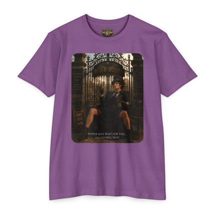 Pepper May Wait For You. Death Will Not. | Dark Humor Unisex Graphic T-Shirt