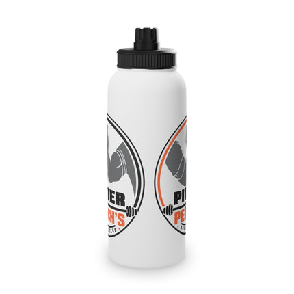 Pitter & Peach's Barbell Club Stainless Steel Sports Water Bottle, Sports Lid