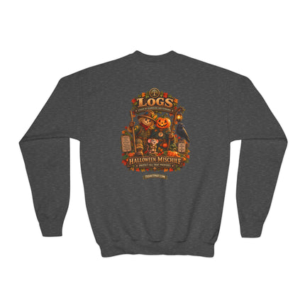 LOGS Halloween Mischief Youth Crewneck Sweatshirt | League of Guardians and Stewards