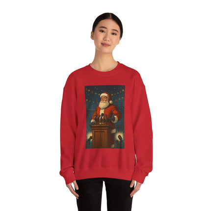 North Pole Press Conference Santa Sweatshirt | Funny Vintage Christmas Crewneck by Trend Store Stop