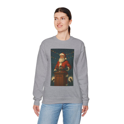 North Pole Press Conference Santa Sweatshirt | Funny Vintage Christmas Crewneck by Trend Store Stop