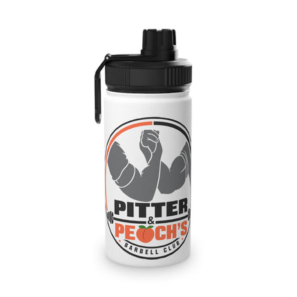 Pitter & Peach's Barbell Club Stainless Steel Sports Water Bottle, Sports Lid