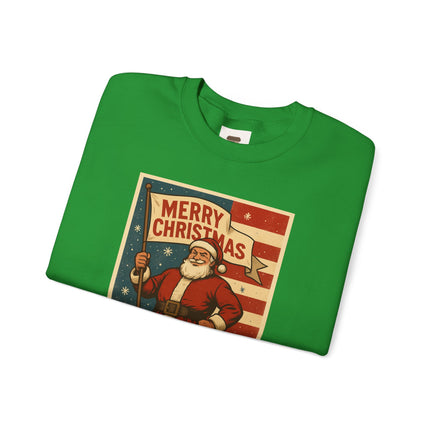 Merry Christmas Revival Sweatshirt | Say It Like You Mean It | Patriotic Holiday Crewneck by Trend Store Stop