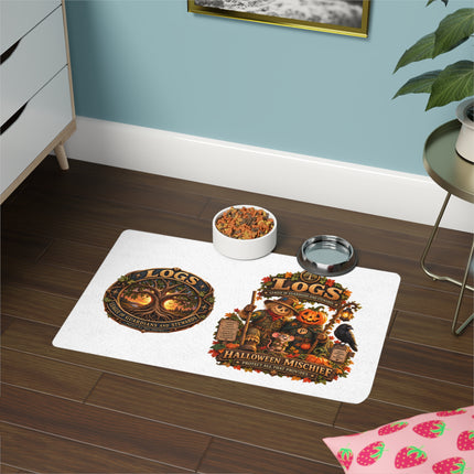 LOGS Halloween Mischief Pet Food Mat | 12×18
