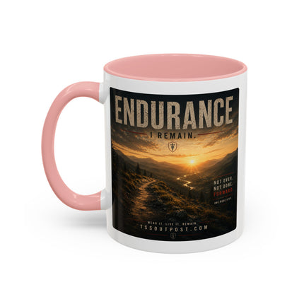 I Remain Warrior Accent Coffee Mug – Endurance Collection | Inspirational Ceramic Mug (11oz & 15oz) | Accent Coffee Mug