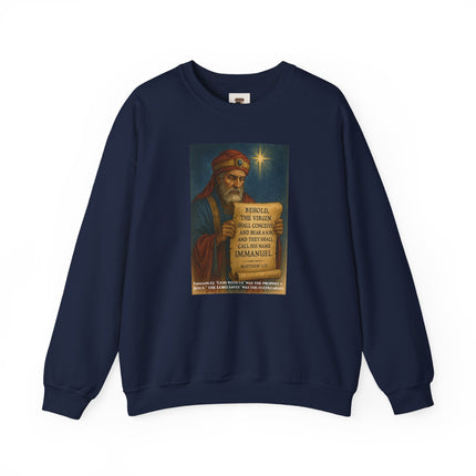 Matthew 1:23 Prophecy Sweatshirt – Immanuel & Jesus Fulfillment – Religious Path Collection