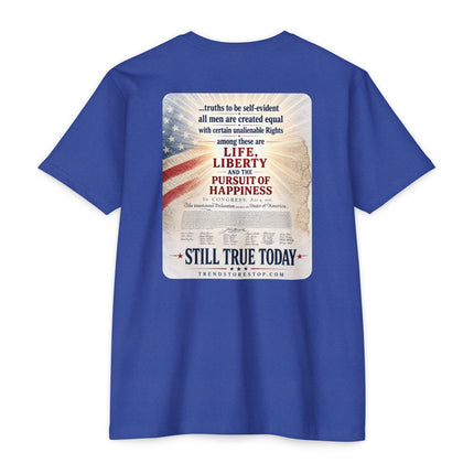 From Colonies to States – 1776 Patriotic July 4th Shirt = Unisex CVC Jersey T-shirt