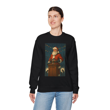 North Pole Press Conference Santa Sweatshirt | Funny Vintage Christmas Crewneck by Trend Store Stop