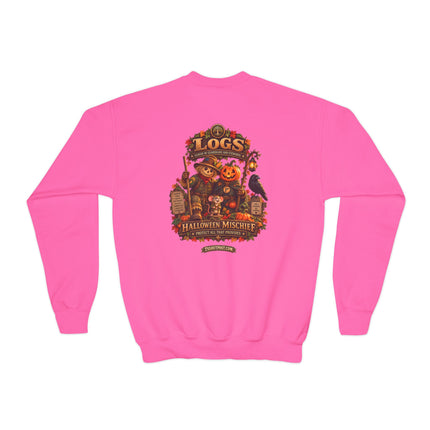LOGS Halloween Mischief Youth Crewneck Sweatshirt | League of Guardians and Stewards