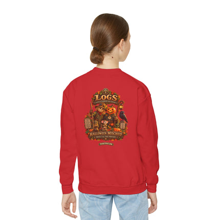 LOGS Halloween Mischief Youth Crewneck Sweatshirt | League of Guardians and Stewards