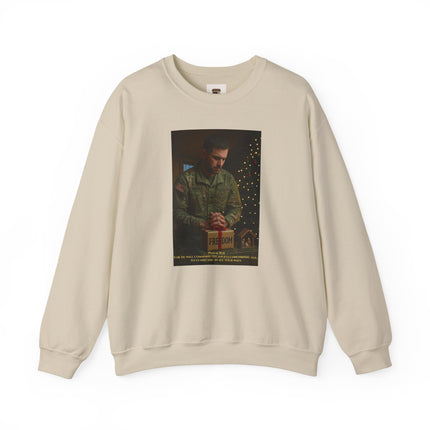Religious Path Nativity Sweatshirt – Merry Christmas Back Print – Harper Military Edition – Christian Christmas Crewneck