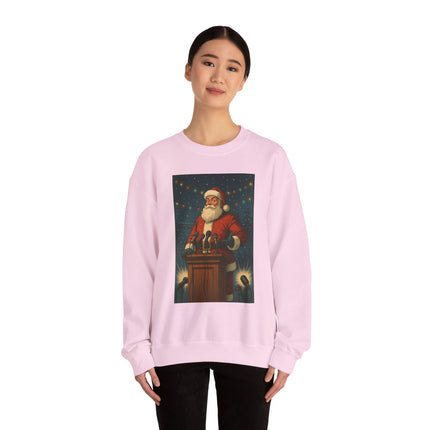 North Pole Press Conference Santa Sweatshirt | Funny Vintage Christmas Crewneck by Trend Store Stop