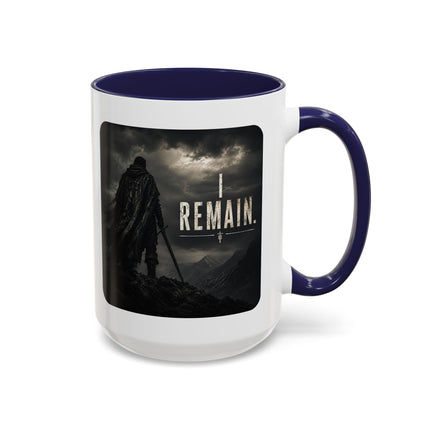I Remain Warrior Accent Coffee Mug – Endurance Collection | Inspirational Ceramic Mug (11oz & 15oz) | Accent Coffee Mug