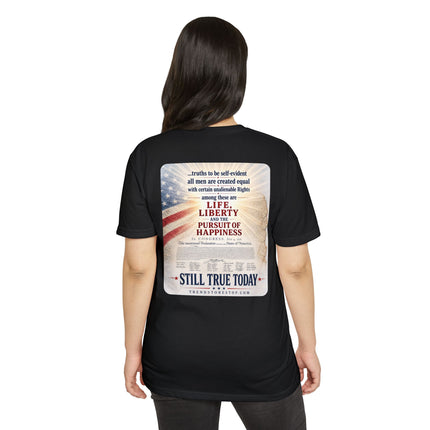 They Fought and Died. We Celebrate and Live. – Patriotic July 4th Shirt - Unisex CVC Jersey T-shirt