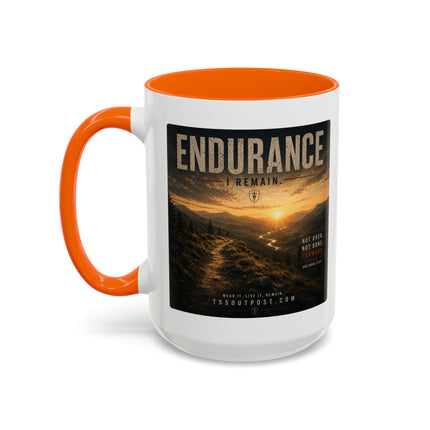 I Remain Warrior Accent Coffee Mug – Endurance Collection | Inspirational Ceramic Mug (11oz & 15oz) | Accent Coffee Mug