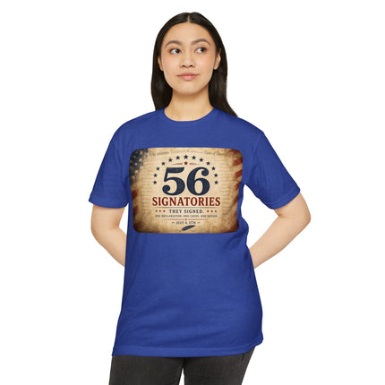 56 Signatories – One Declaration. One Cause. One Nation. Patriotic Shirt - Unisex CVC Jersey T-shirt