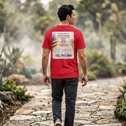 Born in Battle. Raised in Celebration. – Patriotic July 4th Shirt - Unisex CVC Jersey T-shirt