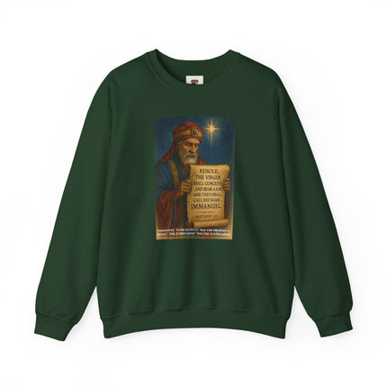 Matthew 1:23 Prophecy Sweatshirt – Immanuel & Jesus Fulfillment – Religious Path Collection