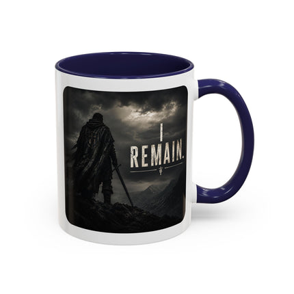 I Remain Warrior Accent Coffee Mug – Endurance Collection | Inspirational Ceramic Mug (11oz & 15oz) | Accent Coffee Mug