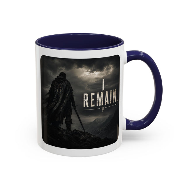 I Remain Warrior Accent Coffee Mug – Endurance Collection | Inspirational Ceramic Mug (11oz & 15oz) | Accent Coffee Mug