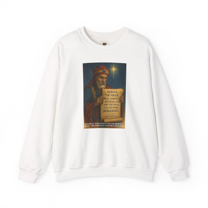 Matthew 1:23 Prophecy Sweatshirt – Immanuel & Jesus Fulfillment – Religious Path Collection