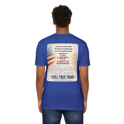 They Didn’t Celebrate. They Committed. – Patriotic July 4th Shirt - Unisex CVC Jersey T-shirt