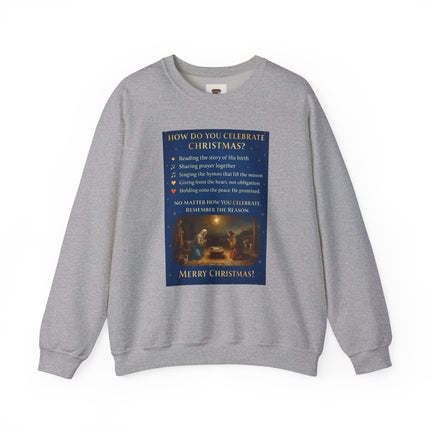Remembering the Reason – Nativity Christmas Sweatshirt