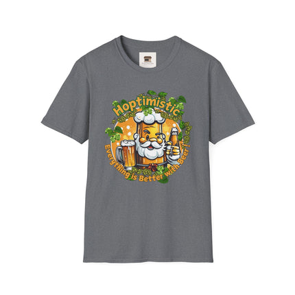 Hoptimistic Unisex Soft-Style T-Shirt – "Everything is Better with Beer" Quote