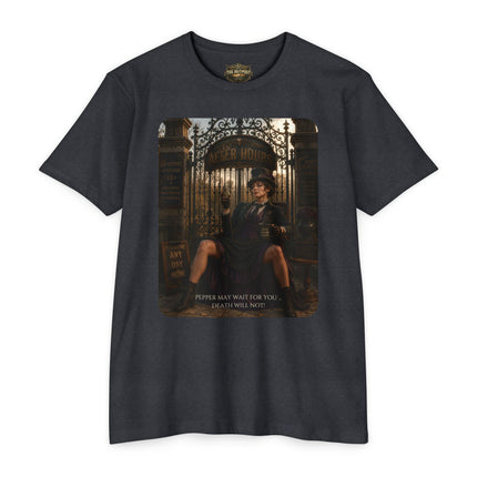 Pepper May Wait For You. Death Will Not. | Dark Humor Unisex Graphic T-Shirt