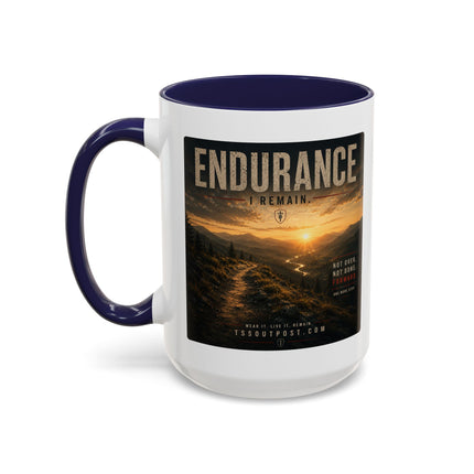 I Remain Warrior Accent Coffee Mug – Endurance Collection | Inspirational Ceramic Mug (11oz & 15oz) | Accent Coffee Mug