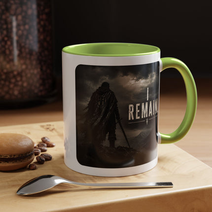 I Remain Warrior Accent Coffee Mug – Endurance Collection | Inspirational Ceramic Mug (11oz & 15oz) | Accent Coffee Mug