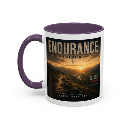 I Remain Warrior Accent Coffee Mug – Endurance Collection | Inspirational Ceramic Mug (11oz & 15oz) | Accent Coffee Mug