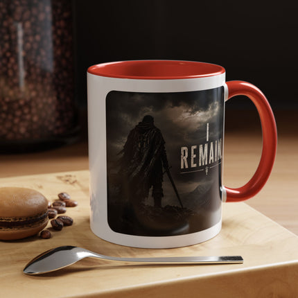 I Remain Warrior Accent Coffee Mug – Endurance Collection | Inspirational Ceramic Mug (11oz & 15oz) | Accent Coffee Mug