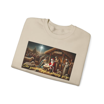 The Greatest Gift is Already Given – Christmas Sweatshirt Unisex Heavy Blend™ Crewneck Sweatshirt