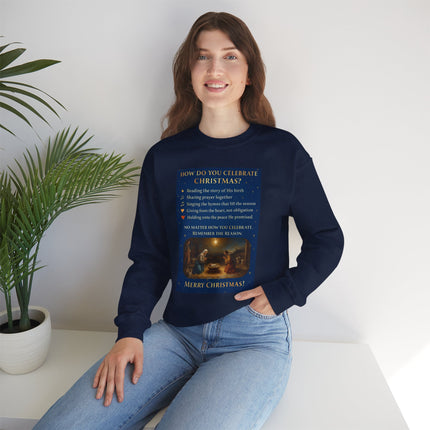 Remembering the Reason – Nativity Christmas Sweatshirt