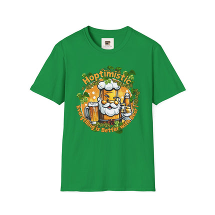 Hoptimistic Unisex Soft-Style T-Shirt – "Everything is Better with Beer" Quote