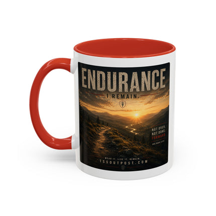 I Remain Warrior Accent Coffee Mug – Endurance Collection | Inspirational Ceramic Mug (11oz & 15oz) | Accent Coffee Mug